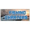 Signmission FISHING CHARTERS BANNER SIGN all half day rental tackle deep sea fish B-120 Fishing Charters - alternate 1